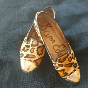 SZ 7.5 Sam Edelman Animal Print Loafers